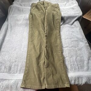 Levi's 514 Corduroy Pants 34x32  Green Fine Wale Men's Jeans Baggy